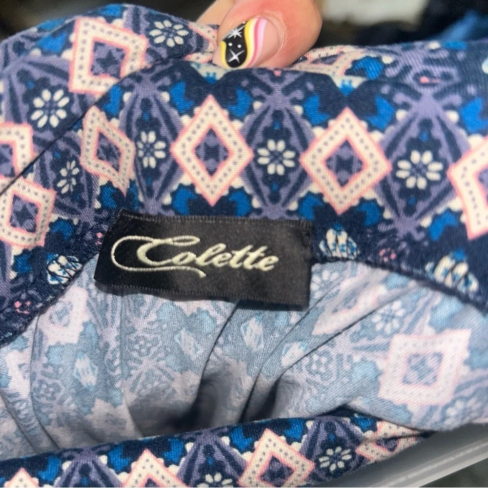 Colette Malouf Blue Midi Skirt for Work